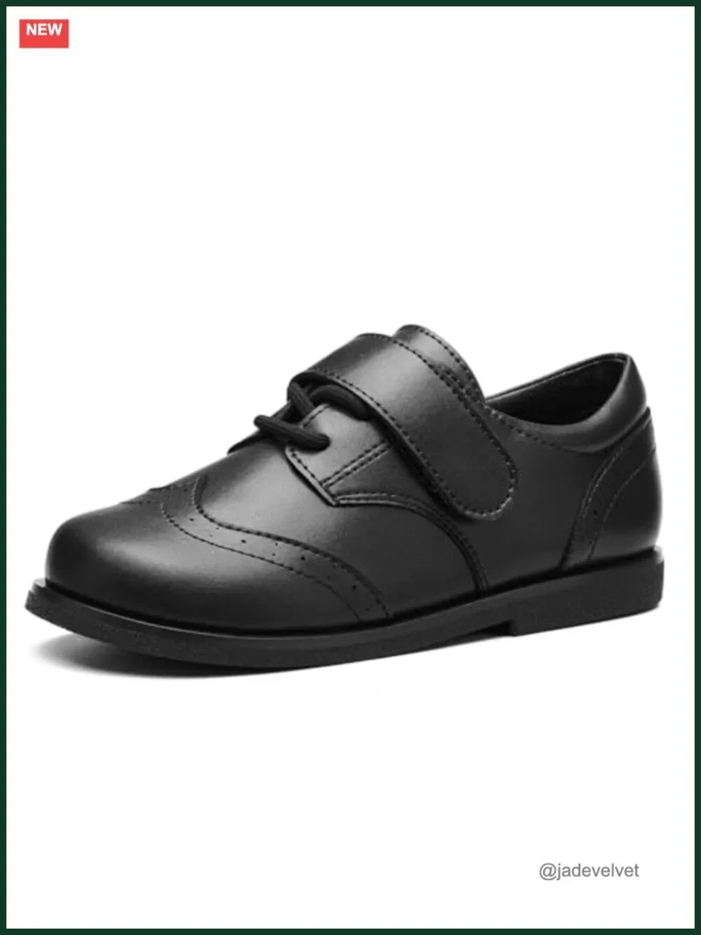 Toddler Boy Girl Dress Shoes Wingtip Oxfords | Wide Toe Flats Cushioned Insole